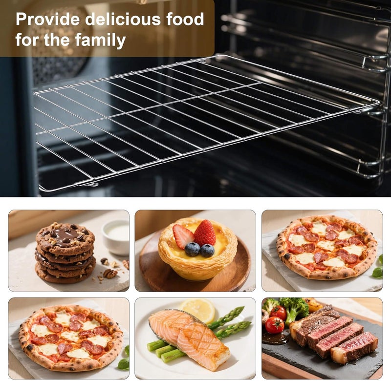 Aiwaiufu Adjustable Extendable Oven Rack, Universal Chrome Plated Wire Shelf, Adjusts from 14.5" to 25.5" Wide, Compatible with GE, Whirlpool, Frigidaire, Kenmore, Samsung, LG, Ovens, 1 Pack - Image 4